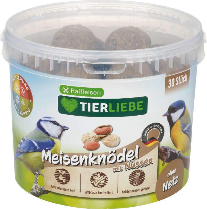 TIERLIEBE Meisenknödel mit Nüssen, ohne Netz